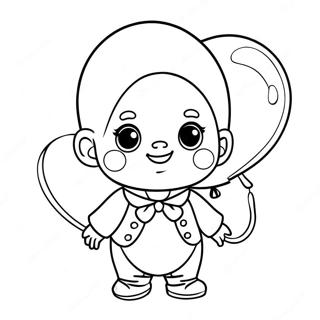 Adorable Lol Baby With Balloon Coloring Page 55673-44850