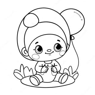 Adorable Lol Baby With Balloon Coloring Page 55673-44851