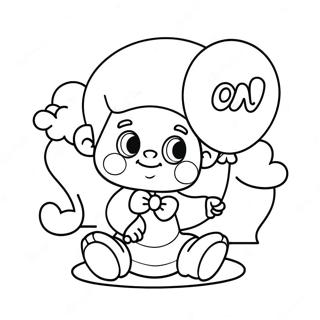 Adorable Lol Baby With Balloon Coloring Page 55673-44852