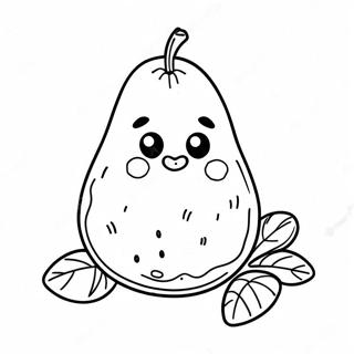 Avocado Coloring Pages