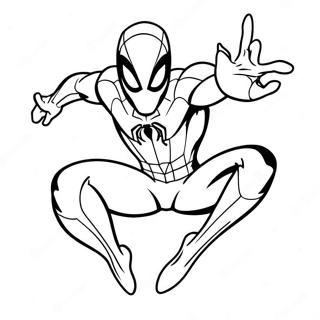 Scarlet Spider Action Pose Coloring Page 55722-44884