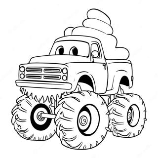 Christmas Monster Truck With Santa Coloring Page 55732-44892