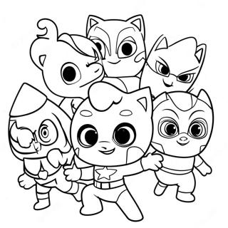 Pj Masks Christmas Coloring Pages