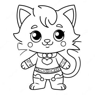 Catboy In Festive Outfit Coloring Page 55743-44902