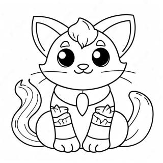 Catboy In Festive Outfit Coloring Page 55743-44903