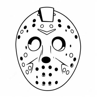 Jason Voorhees Classic Mask Coloring Page 55752-44906