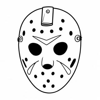 Jason Voorhees Classic Mask Coloring Page 55752-44907