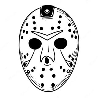 Jason Voorhees Classic Mask Coloring Page 55752-44908