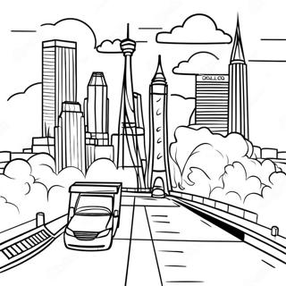 Las Vegas Strip Skyline Coloring Page 55802-44962