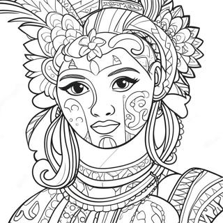 Vibrant Chicano Art Coloring Page 5582-4621