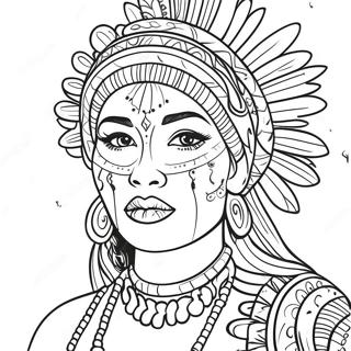 Vibrant Chicano Art Coloring Page 5582-4622