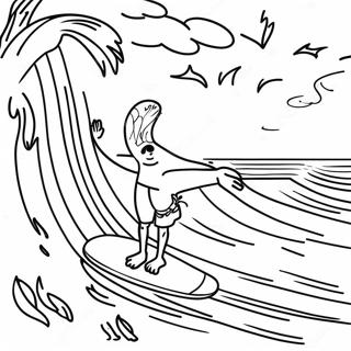 Hawaiian Surfing Coloring Page 55842-44983