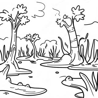 Swamp Coloring Pages