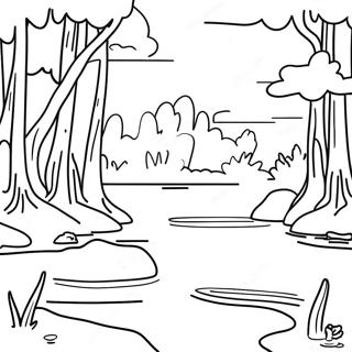 Swamp Landscape Coloring Page 55852-44992