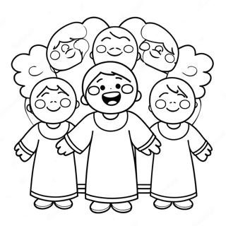 Angelic Choir Coloring Page 55863-45001