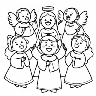 Angelic Choir Coloring Page 55863-45002