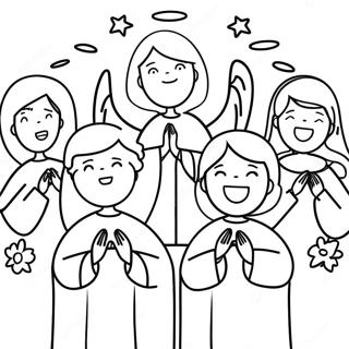 Angelic Choir Coloring Page 55863-45003