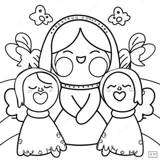 Angelic Choir Coloring Page 55863-45004