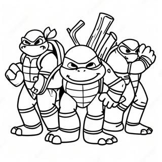 April Ninja Turtles Coloring Pages