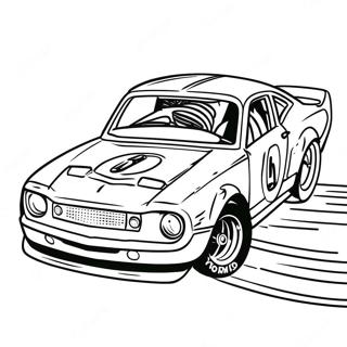 Dirt Track Race Car Coloring Pages