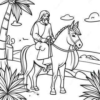 Palm Sunday Coloring Page 5591-4627