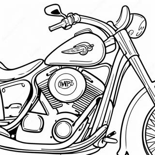 Classic Harley Davidson Bike Coloring Page 55923-45054