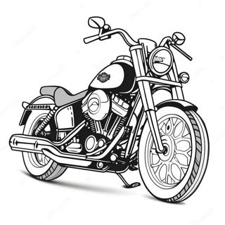 Classic Harley Davidson Bike Coloring Page 55923-45055