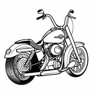 Classic Harley Davidson Bike Coloring Page 55923-45056