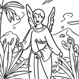 Joyful Palm Sunday Celebration Coloring Page 5592-4629