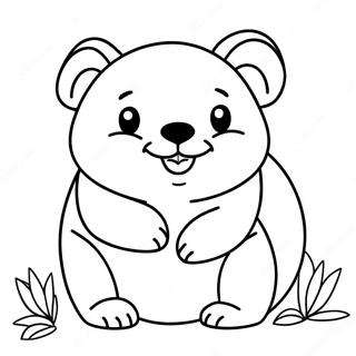 Cute Wombat Coloring Page 55942-45058