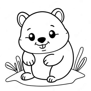 Cute Wombat Coloring Page 55942-45059