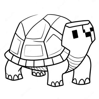 Minecraft Turtle Coloring Page 55952-45070