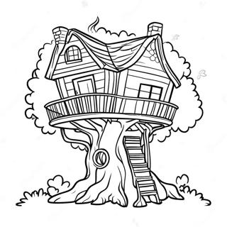 Magic Treehouse Coloring Pages