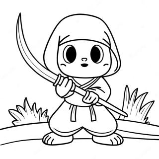 Gyutaro With Scythe Coloring Page 56053-45153