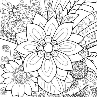 Flower Adult Coloring Page 56072-45166