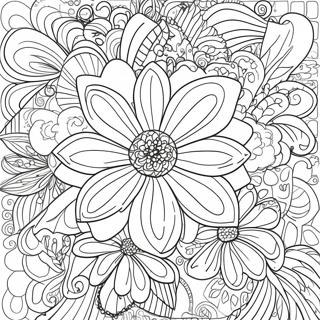 Flower Adult Coloring Page 56072-45168