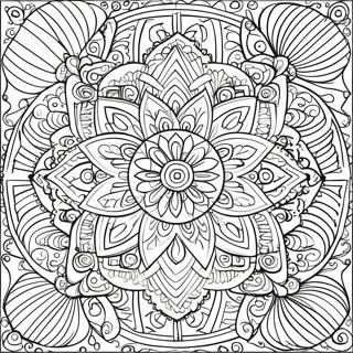 Intricate Flower Mandala Coloring Page 56073-45169