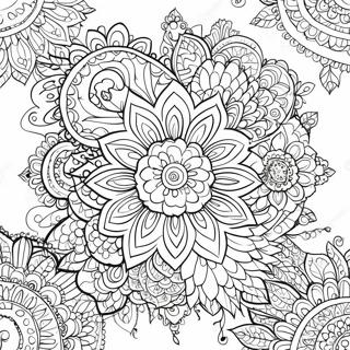 Intricate Flower Mandala Coloring Page 56073-45170