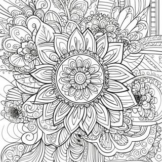 Intricate Flower Mandala Coloring Page 56073-45171