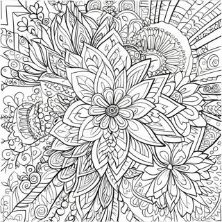 Intricate Flower Mandala Coloring Page 56073-45172