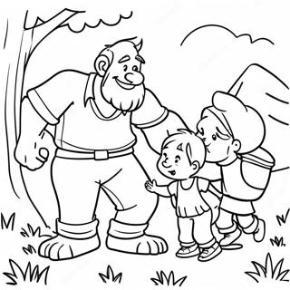 Giants Kid Coloring Pages