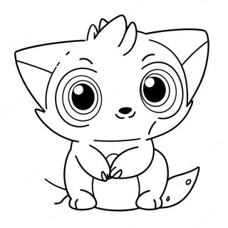 Cute Fakemon With Big Eyes Coloring Page 56093-45187