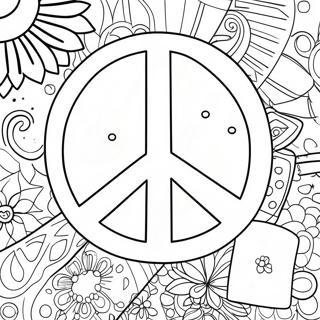 Peace And Love Coloring Pages