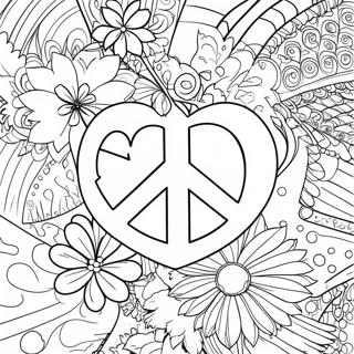 Peace And Love Coloring Page 56142-45222