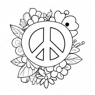 Peace And Love Coloring Page 56142-45224