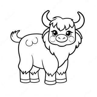 Cute Baby Yak Coloring Page 56153-45233