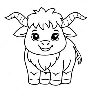 Cute Baby Yak Coloring Page 56153-45234