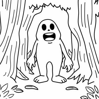 Scp 096 In A Creepy Forest Coloring Page 56193-45262