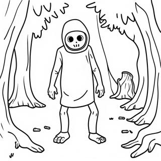 Scp 096 In A Creepy Forest Coloring Page 56193-45263