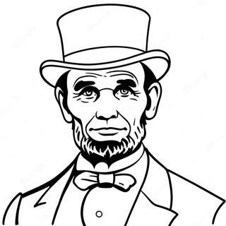 Abraham Lincoln In A Top Hat Coloring Page 56203-45275